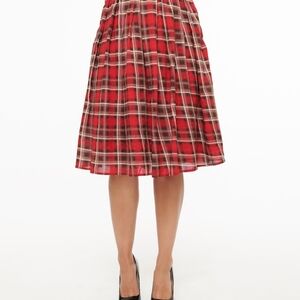 Unique Vintage Plaid Christmas Skirt NWT